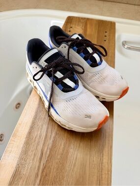 On Running women’s White/Frost Blue Cloud Cloudmonster CloudTec OC Running Shoes